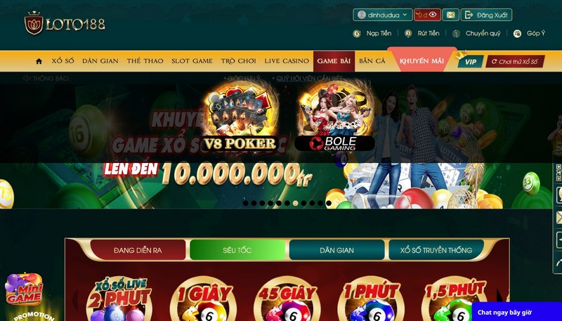 Game bài tại Loto188 rất được ưa chuộng