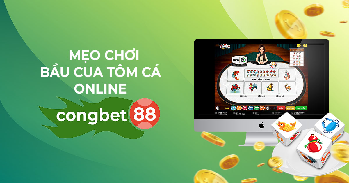 mẹo chơi bầu cua tôm cá online