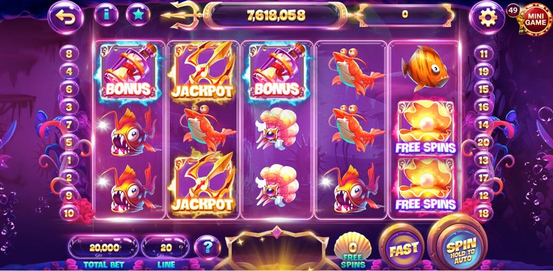 Slot Thủy Cung là một trong những trò chơi nổ hũ Gamvip lôi cuốn game thủ với giao diện đẹp mắt